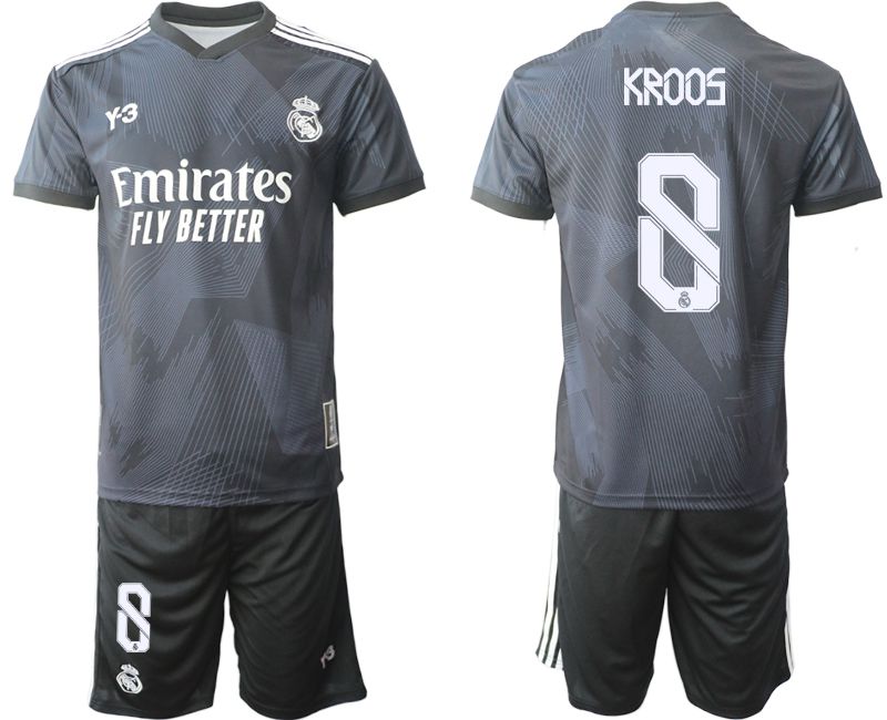 Men 2022-2023 Club Real Madrid Cuarta Camiseta Y3 de black 8 Soccer Jersey